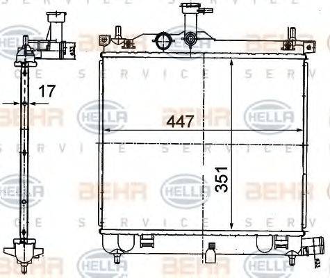 HYUNDAI 25310-0X100 Радіатор, охолодження двигуна
