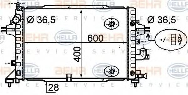 OPEL 13184736 Радіатор, охолодження двигуна