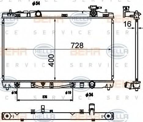 TOYOTA 16400-0H210 Радіатор, охолодження двигуна