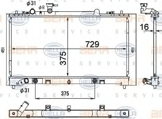 MAZDA L51715200C Радіатор, охолодження двигуна