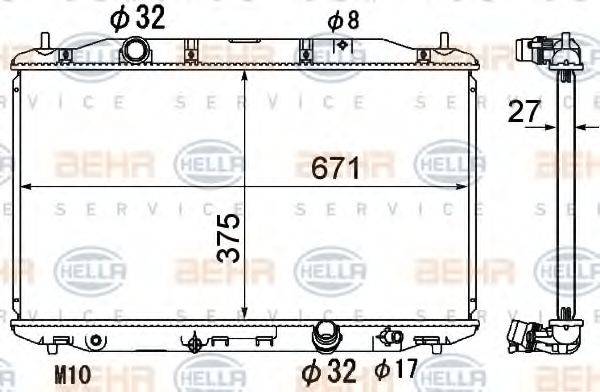 BLUE PRINT ADH29878C Радіатор, охолодження двигуна