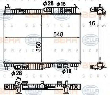 FORD 1 540 332 Радіатор, охолодження двигуна