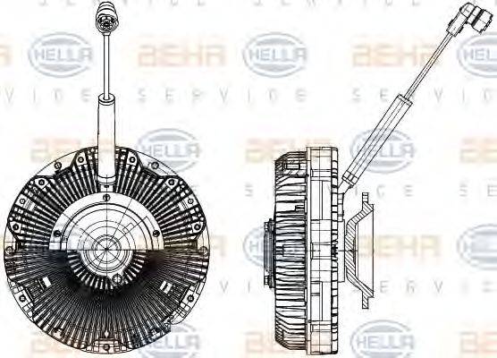 BEHR HELLA SERVICE FC427 Зчеплення, вентилятор радіатора