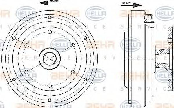 BEHR 50448 Зчеплення, вентилятор радіатора