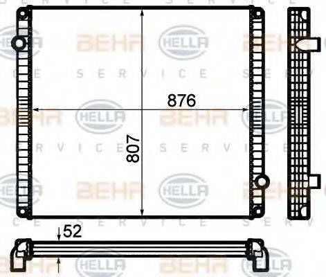 NRF 58249 Радіатор, охолодження двигуна