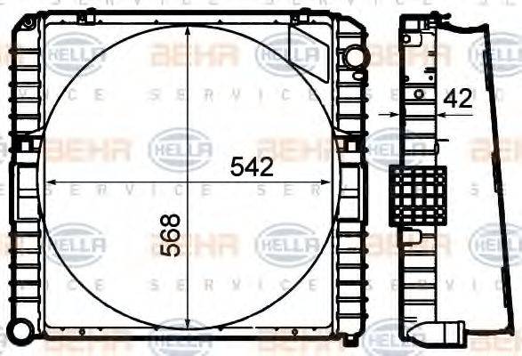 IVECO 98425657 Радіатор, охолодження двигуна