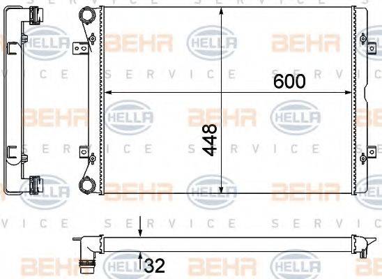 FORD 3M218005AA Радіатор, охолодження двигуна