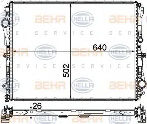 BEHR CX485 Радіатор, охолодження двигуна