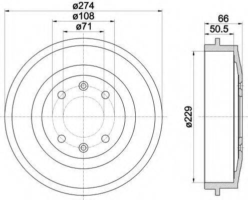 BREMBO 14328310 Гальмівний барабан