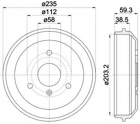 BREMBO 14A68310 Гальмівний барабан