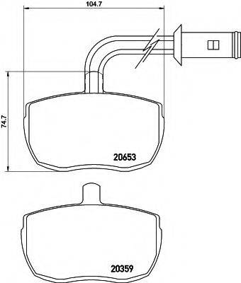 HELLA T0048 Комплект гальмівних колодок, дискове гальмо