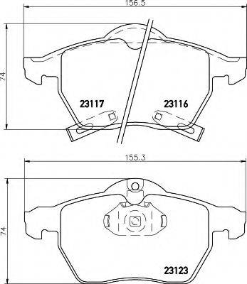 OPEL 93 179 708 Комплект гальмівних колодок, дискове гальмо