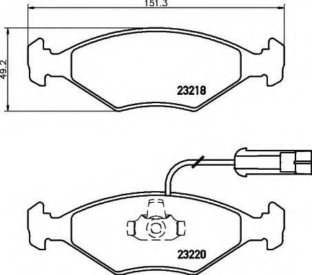 HELLA T1148 Комплект гальмівних колодок, дискове гальмо