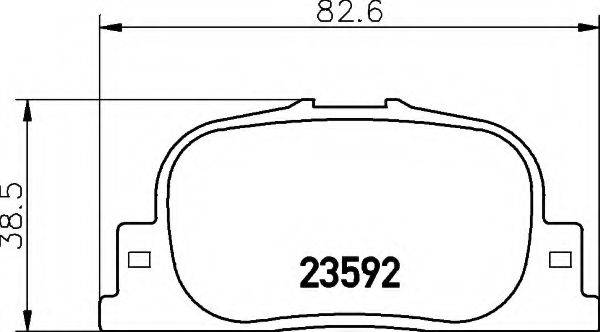 TOYOTA 04466-32030 Комплект гальмівних колодок, дискове гальмо