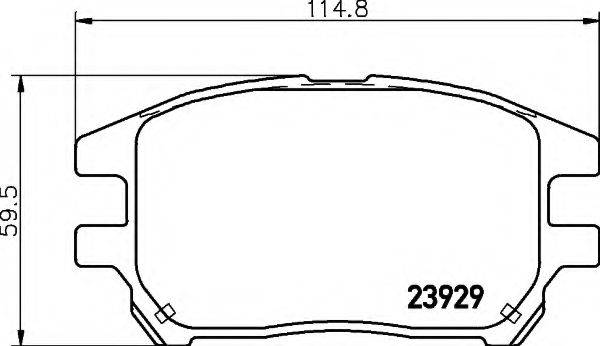 LEXUS 0446548040 Комплект гальмівних колодок, дискове гальмо