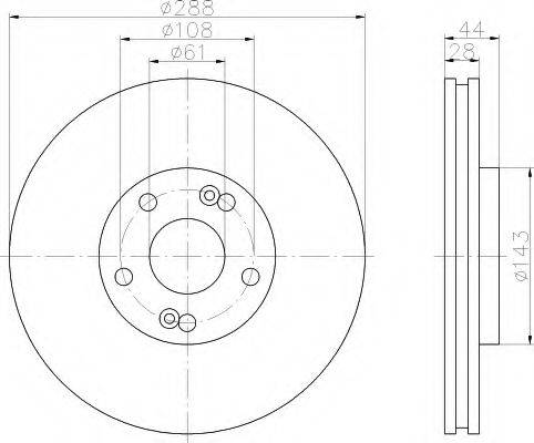 COMLINE ADC1557V гальмівний диск