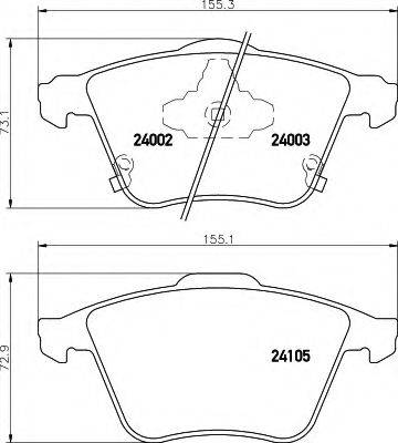 MAZDA GPYA3323ZF Комплект гальмівних колодок, дискове гальмо