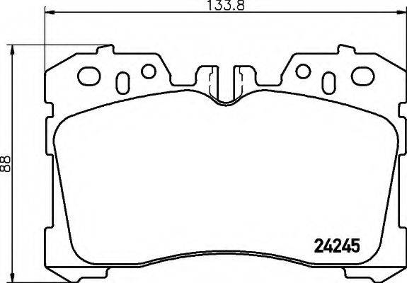 LEXUS 044650W110 Комплект гальмівних колодок, дискове гальмо
