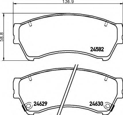 MAZDA GSYD3328ZA Комплект гальмівних колодок, дискове гальмо