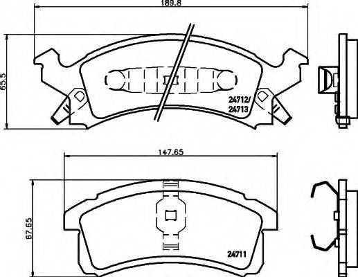 BENDIX 7385 Комплект гальмівних колодок, дискове гальмо
