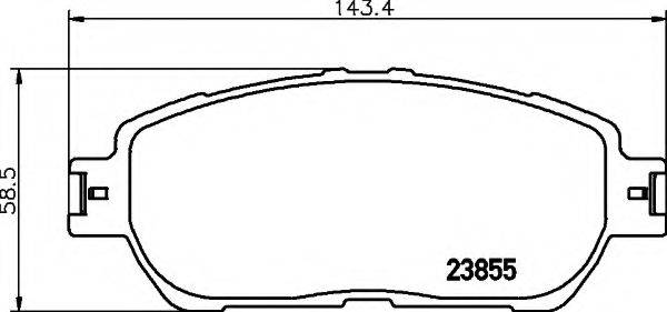 LEXUS 04465-33270 Комплект гальмівних колодок, дискове гальмо