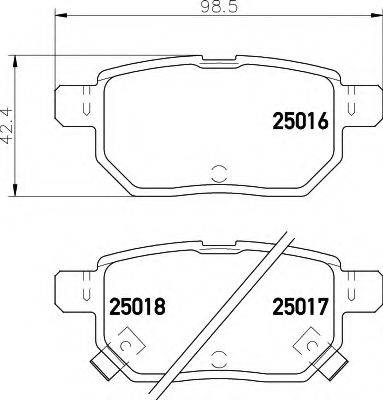 LEXUS 0446676010 Комплект гальмівних колодок, дискове гальмо