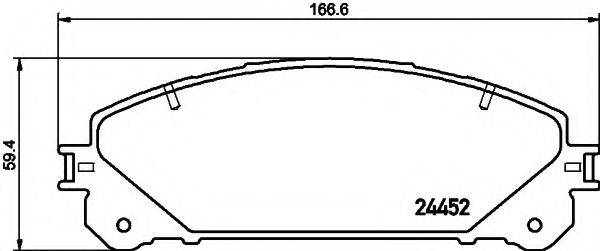 LEXUS 0446548170 Комплект гальмівних колодок, дискове гальмо