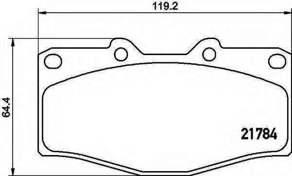 TOYOTA 0446565010 Комплект гальмівних колодок, дискове гальмо