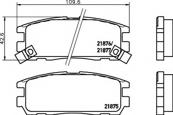 HELLA T3034 Комплект гальмівних колодок, дискове гальмо