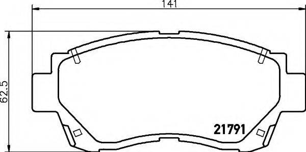LEXUS 0446524010 Комплект гальмівних колодок, дискове гальмо