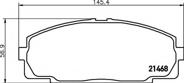 NISSHINBO PF1237 Комплект гальмівних колодок, дискове гальмо