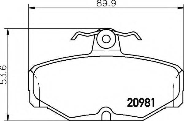 FORD 6141149 Комплект гальмівних колодок, дискове гальмо