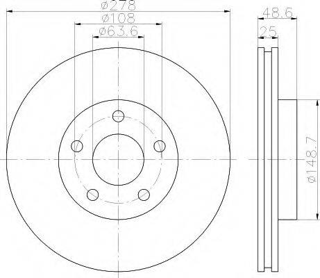 FORD AV61-1125-DA гальмівний диск