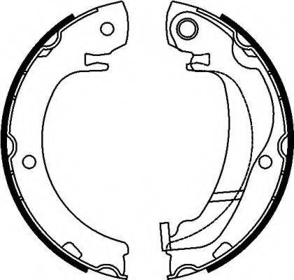 TOYOTA 044950F010 Комплект гальмівних колодок, стоянкова гальмівна система