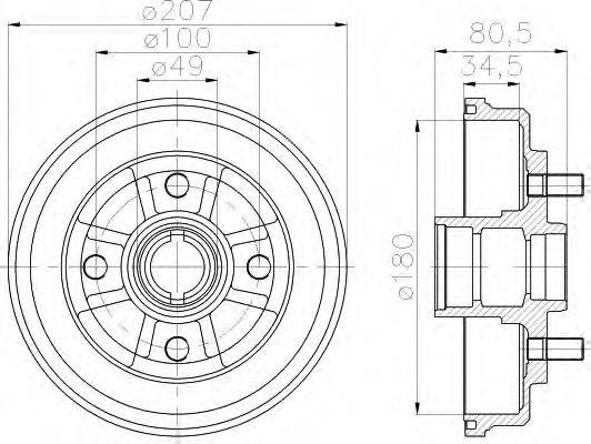 TOYOTA 4240319085 Гальмівний барабан