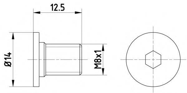 AUDI WHT000654 Болт, диск гальмівного механізму