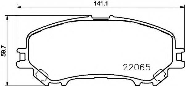 HELLA T2393 Комплект гальмівних колодок, дискове гальмо