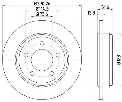 CHRYSLER 4779111AB гальмівний диск