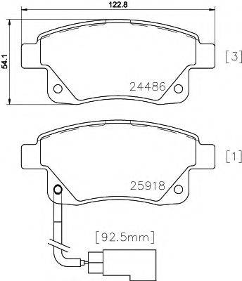 FORD 1 554 524 Комплект гальмівних колодок, дискове гальмо