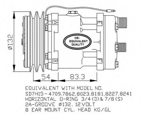 SANDEN 8241 Компресор, кондиціонер
