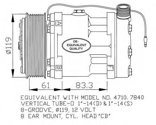 SANDEN 7548 Компресор, кондиціонер