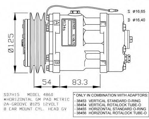 SANDEN 4860 Компресор, кондиціонер