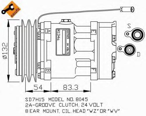 SANDEN 8152 Компресор, кондиціонер