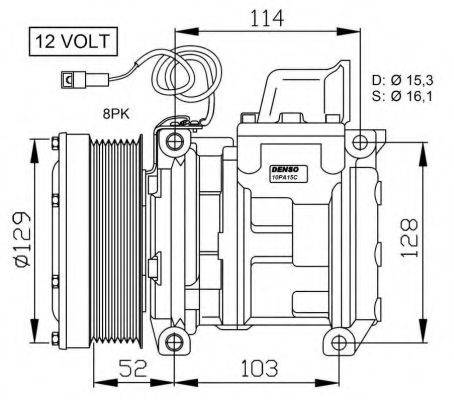 DENSO DCP17031 Компресор, кондиціонер