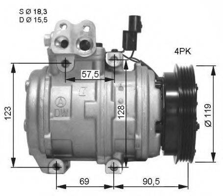 KIA 0K2FX61450 Компресор, пневматична система