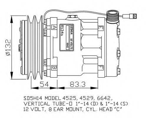 SANDEN 4529 Компресор, кондиціонер