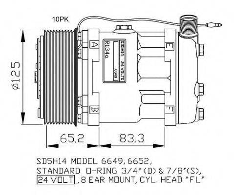 SANDEN 6652 Компресор, кондиціонер