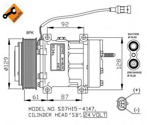 SANDEN 4147 Компресор, кондиціонер