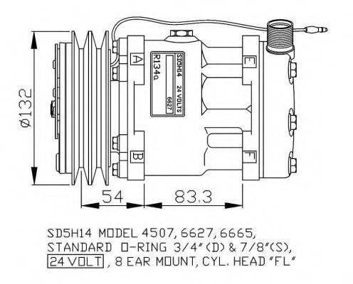SANDEN 4507 Компресор, кондиціонер