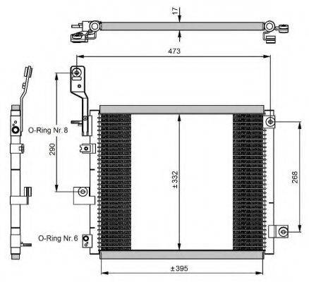 HYUNDAI 9760605000 Конденсатор, кондиціонер